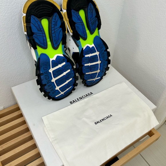 Balenciaga Track Runway BLK/Grey/Grn/Blue Mesh Leather Size 12 (45) - Picture 7 of 9